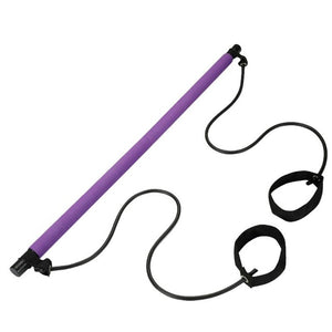 Bar Stick with Resistance Band for Gym Home Fitness